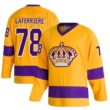 Authentic Adidas Men's Alex Laferriere Los Angeles Kings Classics Jersey - Gold