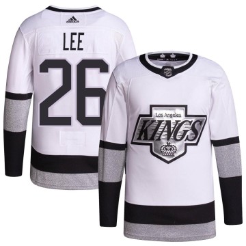 Authentic Adidas Men's Andre Lee Los Angeles Kings 2021/22 Alternate Primegreen Pro Player Jersey - White