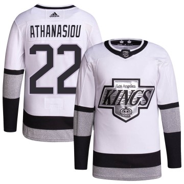 Authentic Adidas Men's Andreas Athanasiou Los Angeles Kings 2021/22 Alternate Primegreen Pro Player Jersey - White