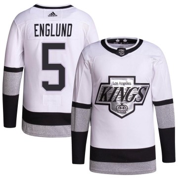 Authentic Adidas Men's Andreas Englund Los Angeles Kings 2021/22 Alternate Primegreen Pro Player Jersey - White