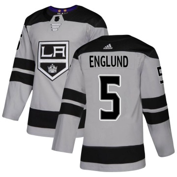 Authentic Adidas Men's Andreas Englund Los Angeles Kings Alternate Jersey - Gray