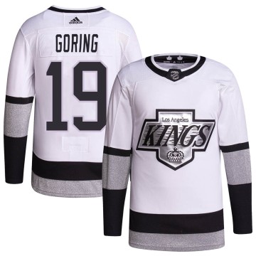 Authentic Adidas Men's Butch Goring Los Angeles Kings 2021/22 Alternate Primegreen Pro Player Jersey - White