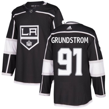 Authentic Adidas Men's Carl Grundstrom Los Angeles Kings Home Jersey - Black