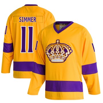 Authentic Adidas Men's Charlie Simmer Los Angeles Kings Classics Jersey - Gold