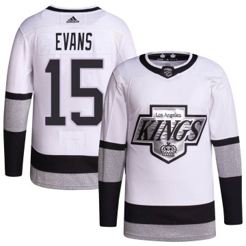 Authentic Adidas Men's Daryl Evans Los Angeles Kings 2021/22 Alternate Primegreen Pro Player Jersey - White