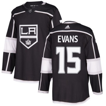 Authentic Adidas Men's Daryl Evans Los Angeles Kings Home Jersey - Black