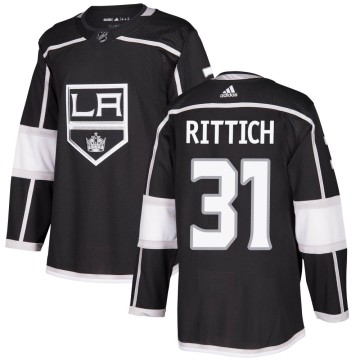 Authentic Adidas Men's David Rittich Los Angeles Kings Home Jersey - Black