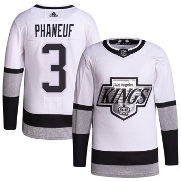 Authentic Adidas Men's Dion Phaneuf Los Angeles Kings 2021/22 Alternate Primegreen Pro Player Jersey - White