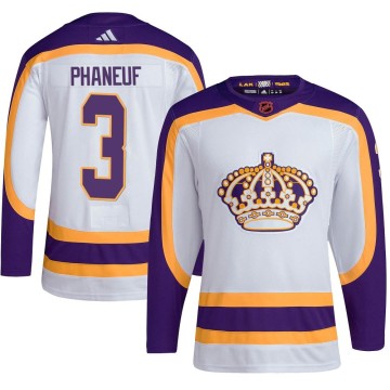 Authentic Adidas Men's Dion Phaneuf Los Angeles Kings Reverse Retro 2.0 Jersey - White