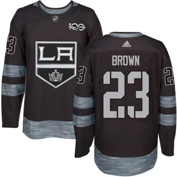 Authentic Adidas Men's Dustin Brown Los Angeles Kings 1917-2017 100th Anniversary Jersey - Black