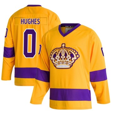 Authentic Adidas Men's Jack Hughes Los Angeles Kings Classics Jersey - Gold