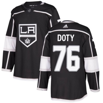 Authentic Adidas Men's Jacob Doty Los Angeles Kings Home Jersey - Black