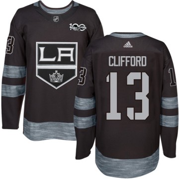 Authentic Adidas Men's Kyle Clifford Los Angeles Kings 1917-2017 100th Anniversary Jersey - Black
