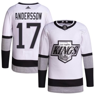 Authentic Adidas Men's Lias Andersson Los Angeles Kings 2021/22 Alternate Primegreen Pro Player Jersey - White