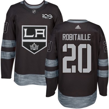 Authentic Adidas Men's Luc Robitaille Los Angeles Kings 1917-2017 100th Anniversary Jersey - Black