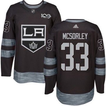 Authentic Adidas Men's Marty Mcsorley Los Angeles Kings 1917-2017 100th Anniversary Jersey - Black