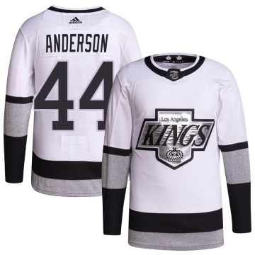 Authentic Adidas Men's Mikey Anderson Los Angeles Kings 2021/22 Alternate Primegreen Pro Player Jersey - White