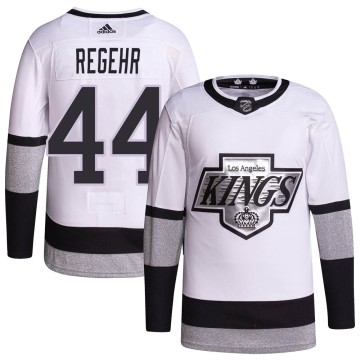 Authentic Adidas Men's Robyn Regehr Los Angeles Kings 2021/22 Alternate Primegreen Pro Player Jersey - White