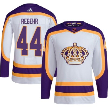 Authentic Adidas Men's Robyn Regehr Los Angeles Kings Reverse Retro 2.0 Jersey - White