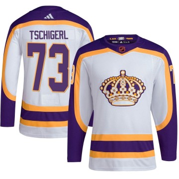 Authentic Adidas Men's Sean Tschigerl Los Angeles Kings Reverse Retro 2.0 Jersey - White
