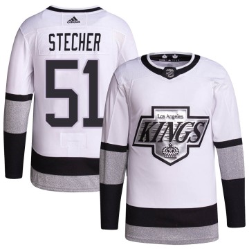 Authentic Adidas Men's Troy Stecher Los Angeles Kings 2021/22 Alternate Primegreen Pro Player Jersey - White