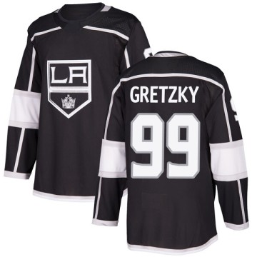 Authentic Adidas Men's Wayne Gretzky Los Angeles Kings Home Jersey - Black