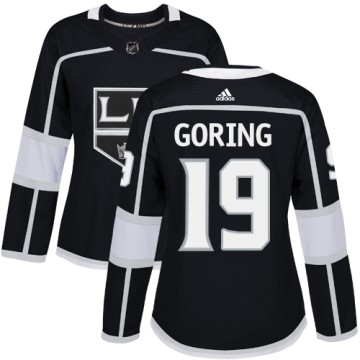 Authentic Adidas Women's Butch Goring Los Angeles Kings Home Jersey - Black