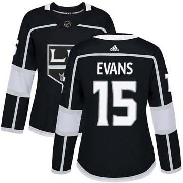Authentic Adidas Women's Daryl Evans Los Angeles Kings Home Jersey - Black