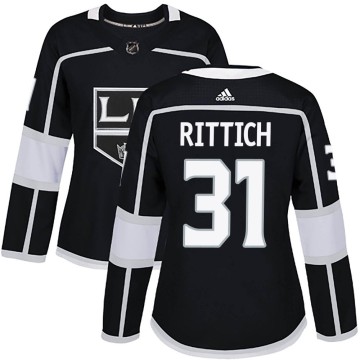 Authentic Adidas Women's David Rittich Los Angeles Kings Home Jersey - Black