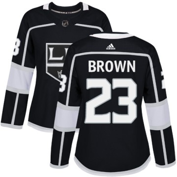 Authentic Adidas Women's Dustin Brown Los Angeles Kings Home Jersey - Black