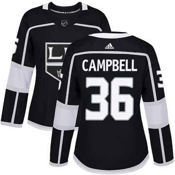 Authentic Adidas Women's Jack Campbell Los Angeles Kings Home Jersey - Black