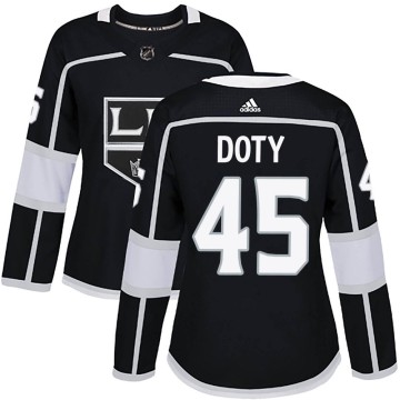 Authentic Adidas Women's Jacob Doty Los Angeles Kings Home Jersey - Black