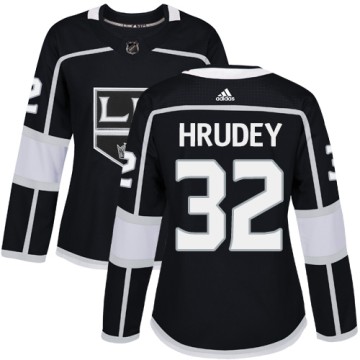 Authentic Adidas Women's Kelly Hrudey Los Angeles Kings Home Jersey - Black