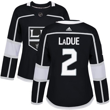 Authentic Adidas Women's Paul LaDue Los Angeles Kings Home Jersey - Black