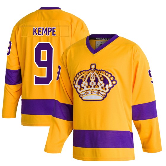 Authentic Adidas Youth Adrian Kempe Los Angeles Kings Classics Jersey - Gold
