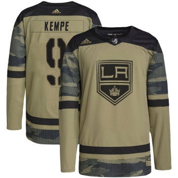 Authentic Adidas Youth Adrian Kempe Los Angeles Kings Military Appreciation Practice Jersey - Camo