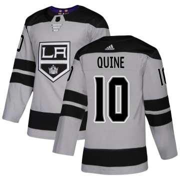 Authentic Adidas Youth Alan Quine Los Angeles Kings Alternate Jersey - Gray