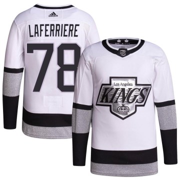 Authentic Adidas Youth Alex Laferriere Los Angeles Kings 2021/22 Alternate Primegreen Pro Player Jersey - White