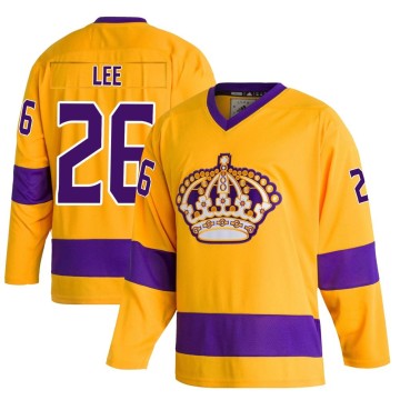 Authentic Adidas Youth Andre Lee Los Angeles Kings Classics Jersey - Gold