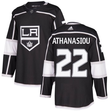 Authentic Adidas Youth Andreas Athanasiou Los Angeles Kings Home Jersey - Black