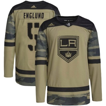 Authentic Adidas Youth Andreas Englund Los Angeles Kings Military Appreciation Practice Jersey - Camo