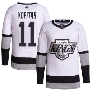Authentic Adidas Youth Anze Kopitar Los Angeles Kings 2021/22 Alternate Primegreen Pro Player Jersey - White