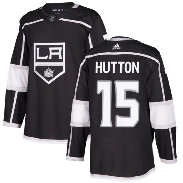 Authentic Adidas Youth Ben Hutton Los Angeles Kings Home Jersey - Black