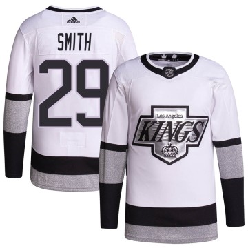 Authentic Adidas Youth Billy Smith Los Angeles Kings 2021/22 Alternate Primegreen Pro Player Jersey - White
