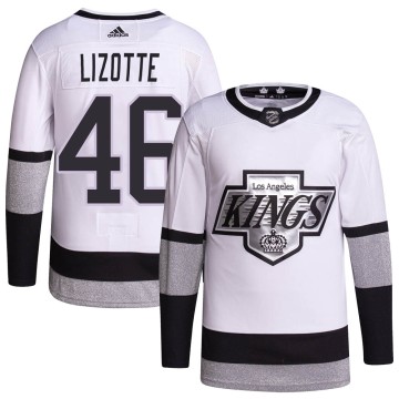 Authentic Adidas Youth Blake Lizotte Los Angeles Kings 2021/22 Alternate Primegreen Pro Player Jersey - White
