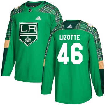 Authentic Adidas Youth Blake Lizotte Los Angeles Kings St. Patrick's Day Practice Jersey - Green