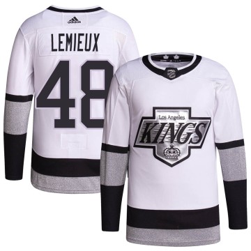 Authentic Adidas Youth Brendan Lemieux Los Angeles Kings 2021/22 Alternate Primegreen Pro Player Jersey - White