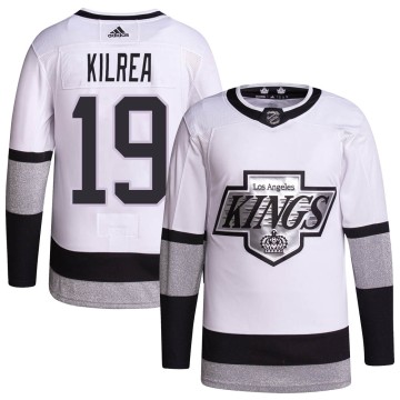 Authentic Adidas Youth Brian Kilrea Los Angeles Kings 2021/22 Alternate Primegreen Pro Player Jersey - White