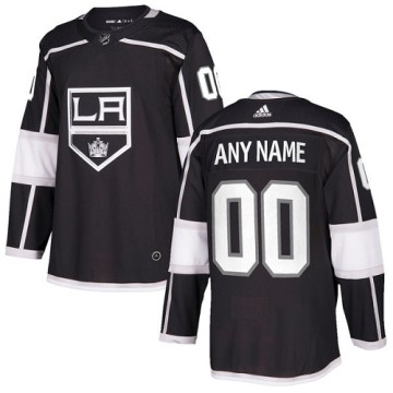 Authentic Adidas Youth Custom Los Angeles Kings Home Jersey - Black