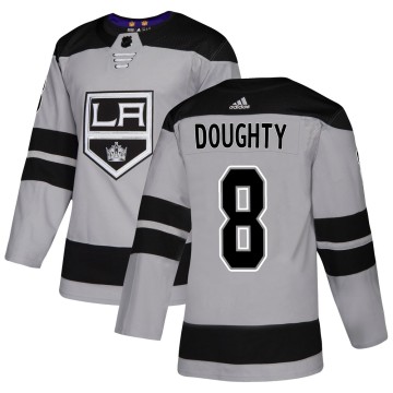 Authentic Adidas Youth Drew Doughty Los Angeles Kings Alternate Jersey - Gray